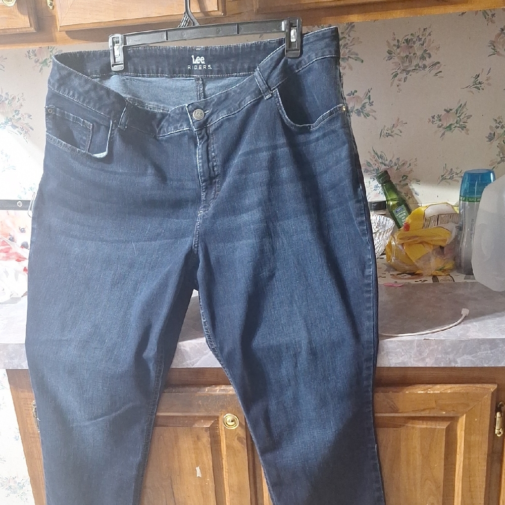 Lee Indigo Denim Pants Size 24W Average. Good Condition.